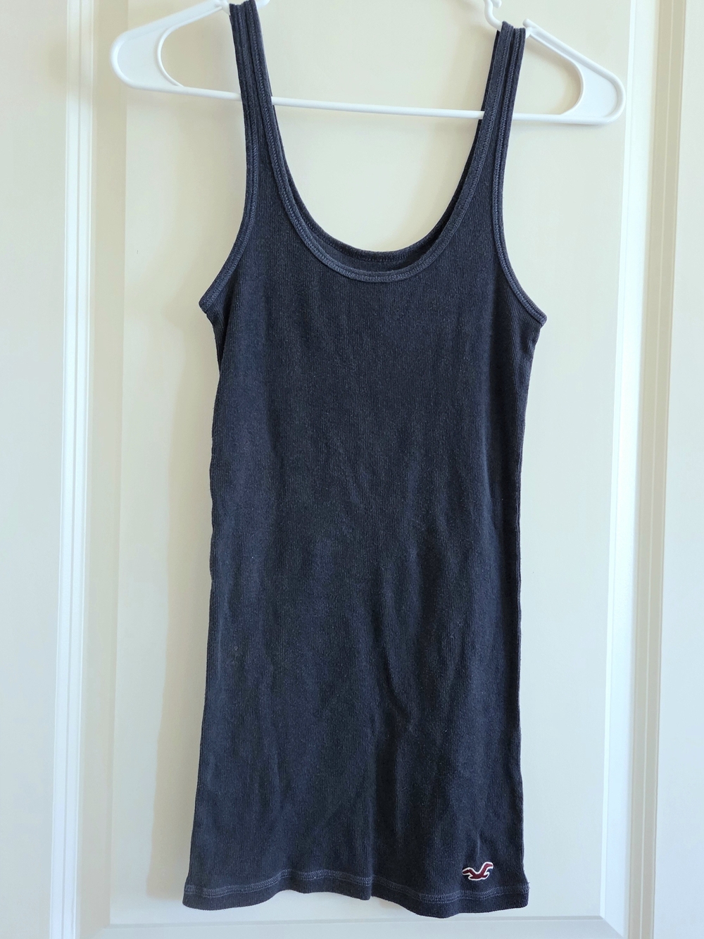 Hollister Y2K Ribbed Tank Top Navy Blue M